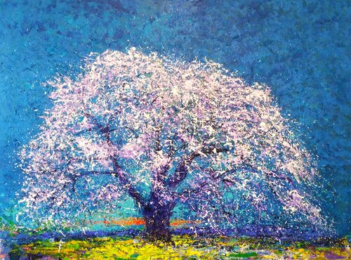 CEREZO EN LA TARDE van Andrés Rueda, Schilderij te koop op Singulart