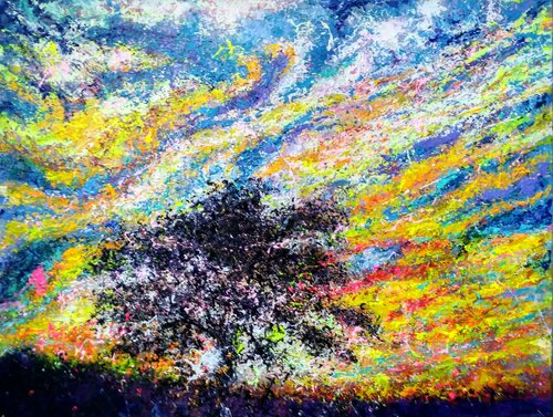 BAJO LA ENCINA van Andrés Rueda, Schilderij te koop op Singulart