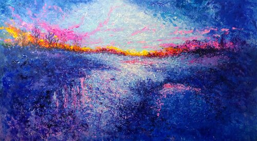 ATARDECER EN LA RIBERA DEL DUERO van Andrés Rueda, Schilderij te koop op Singulart