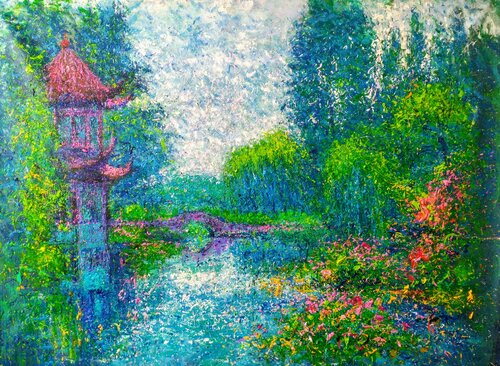 WEST PARK -Hangzhou van Andrés Rueda, Schilderij te koop op Singulart
