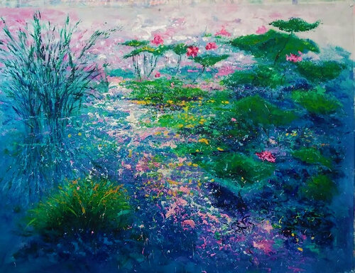 LOTUSES van Andrés Rueda, Schilderij te koop op Singulart