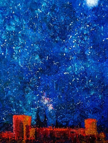 ALHAMBRA BAJO EL CIELO DE GRANADA van Andrés Rueda, Schilderij te koop op Singulart