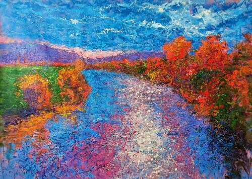 THE MEANDER van Andrés Rueda, Schilderij te koop op Singulart