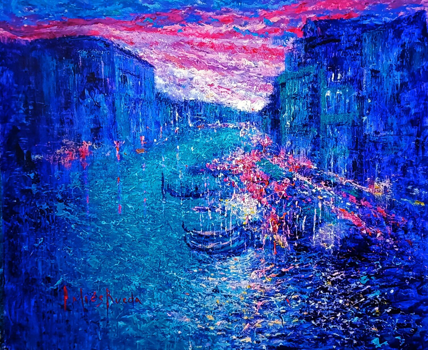 LIQUID DREAMS ON THE GRAN CANAL. VENECIA Andrés Rueda Dipinto originale in vendita