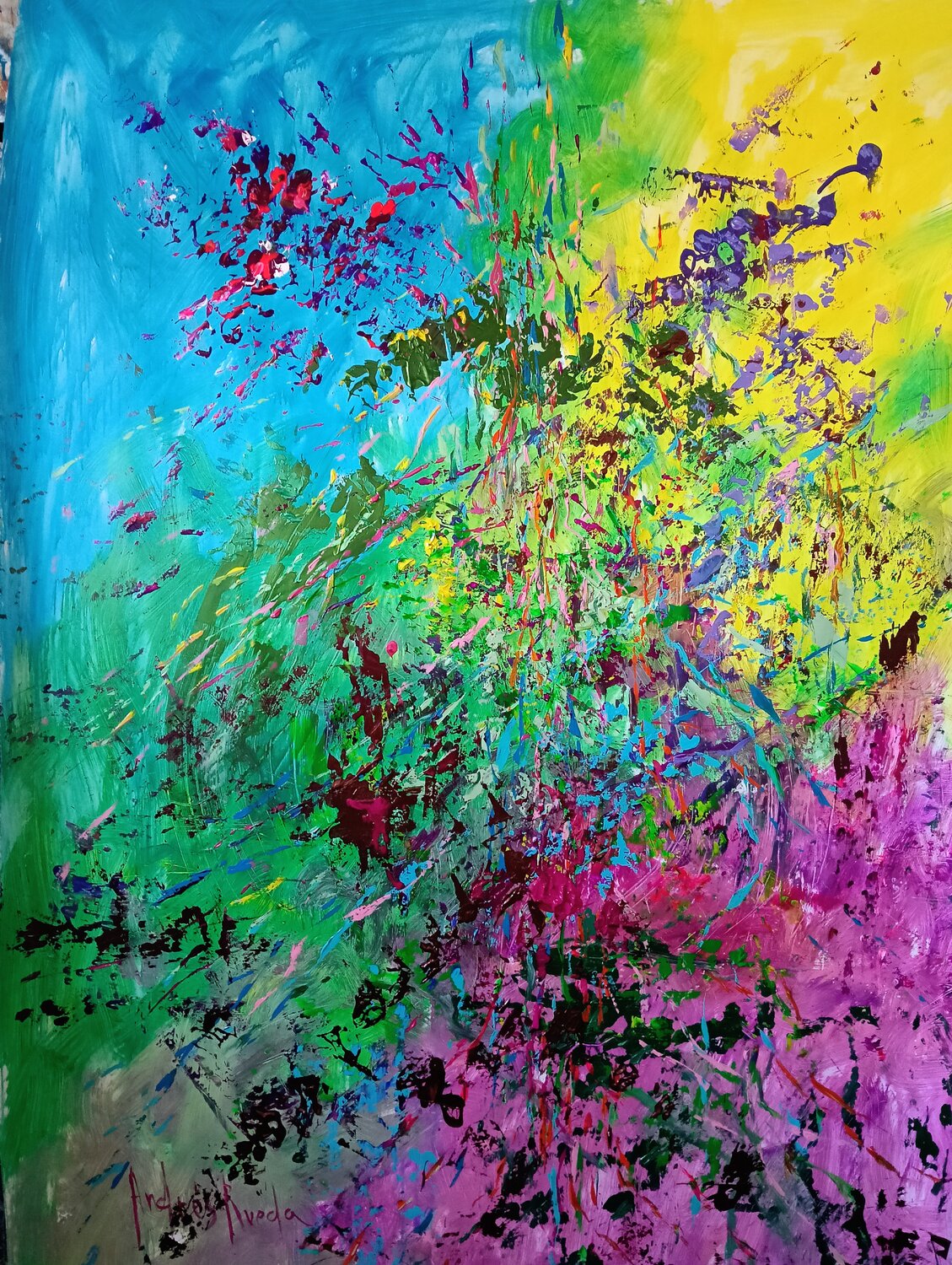 CHROMATIC UPRISING Andrés Rueda Origineel schilderij te koop