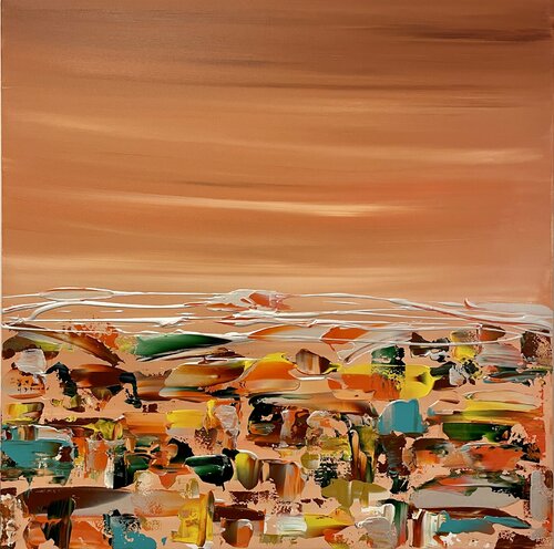 Deep Orange van LETTERIA - LILLYLILLA' RUSSO, Schilderij te koop op Singulart
