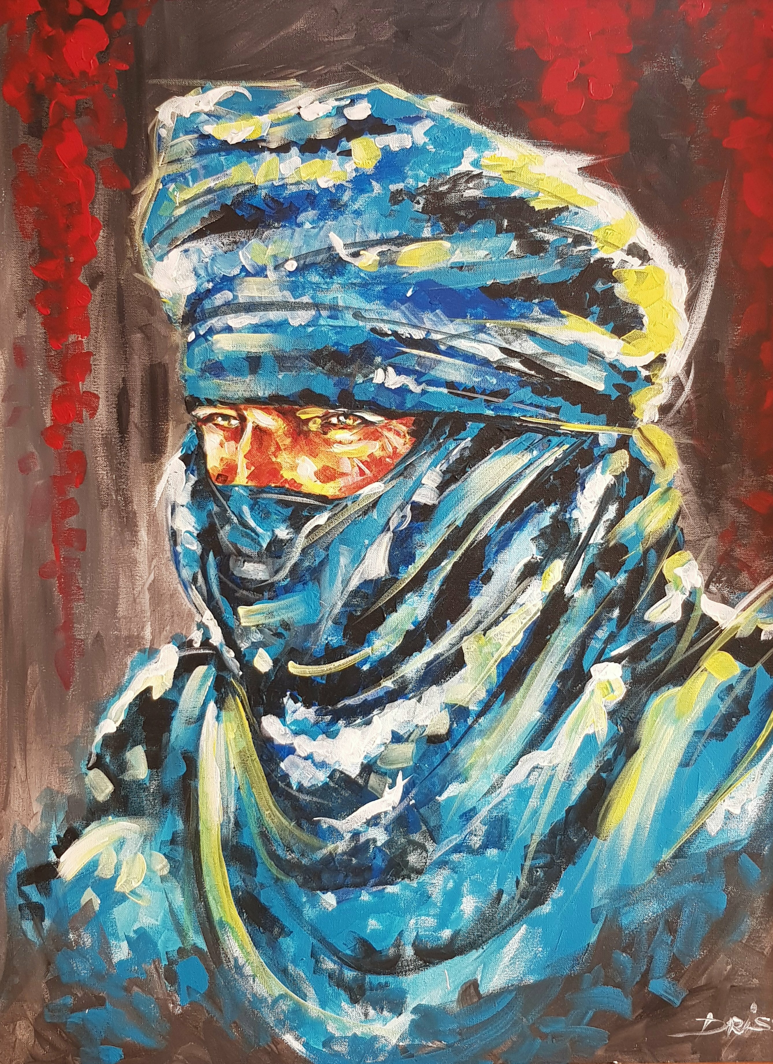 Homme  bleu