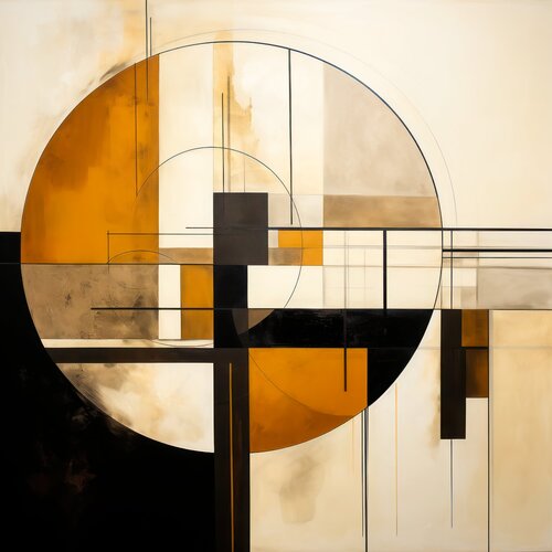 Bauhaus geometric abstract by Andrea Pallang, 油畫 for Sale on Singulart