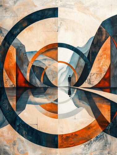 Geometry abstract van Andrea Pallang, Schilderij te koop op Singulart