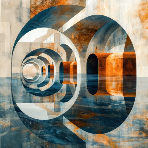 Geometry abstract van Andrea Pallang, Schilderij te koop op Singulart