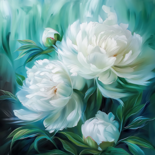 Peonies by Andrea Pallang, 油畫 for Sale on Singulart