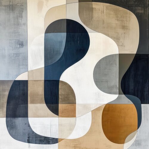 Bauhaus geometry abstract di Andrea Pallang, Pittura in vendita su Singulart
