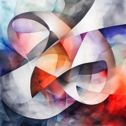 Bauhaus geometry abstract di Andrea Pallang, Pittura in vendita su Singulart