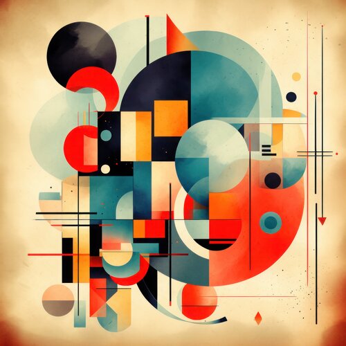 Bauhaus abstract di Andrea Pallang, Pittura in vendita su Singulart