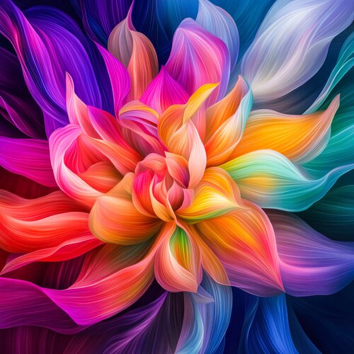 Abstract flower by Andrea Pallang, 油畫 for Sale on Singulart