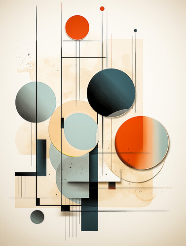 Bauhaus abstract by Andrea Pallang, 油畫 for Sale on Singulart
