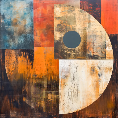 Bauhaus geometry abstract di Andrea Pallang, Pittura in vendita su Singulart