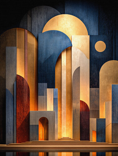 Bauhaus abstract di Andrea Pallang, Pittura in vendita su Singulart