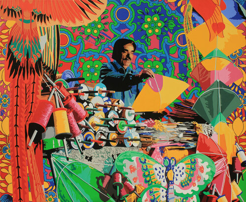 The Kite Seller by Sohan Jakhar, Painting for Sale on Singulart
