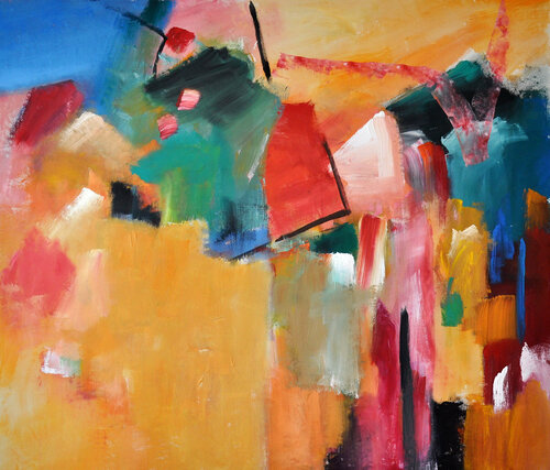 Mountain Valley Lake par Richard Kattman, Peinture en vente sur Singulart