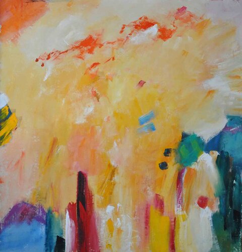 Yellow Burst by Richard Kattman, 油畫 for Sale on Singulart