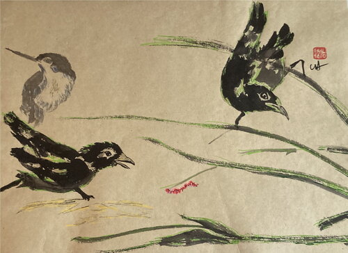 En chasse de Catherine Hoang, Obra en papel a la venta en Singulart