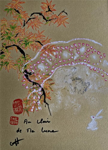 Au clair de ma lune by Catherine Hoang, Work on Paper for Sale on Singulart