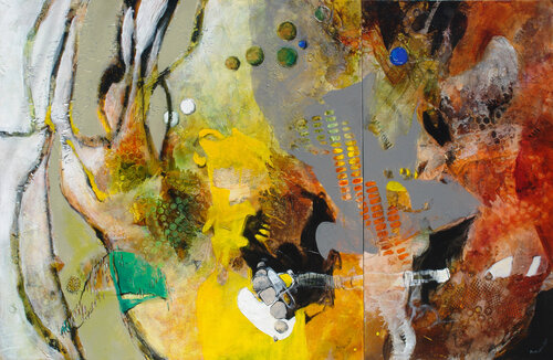 Luciérnagas V y VI "DÍPTICO" von Alejandro Martínez-Peña, Malerei kaufen auf Singulart