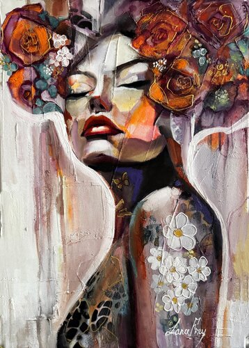 Rosé Insolence van Lana Frey, Schilderij te koop op Singulart