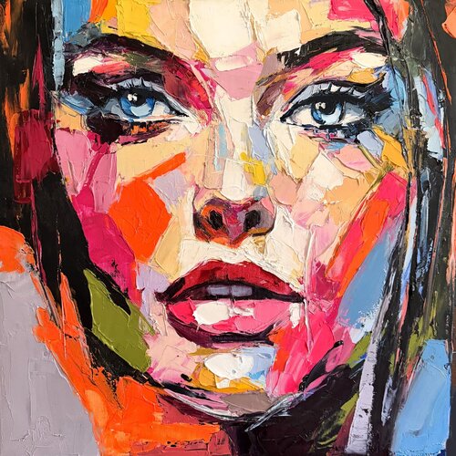 Between Heart and Gaze by Lana Frey, Painting for Sale on Singulart