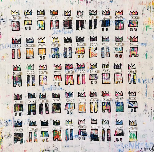 BONHEUR DE TRIBU van Mam, Schilderij te koop op Singulart