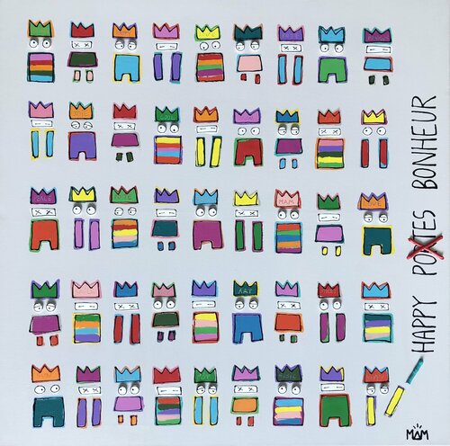 HAPPY TRIBU di Mam, Pittura in vendita su Singulart