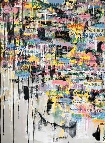 UN MUR DE BONHEUR di Mam, Pittura in vendita su Singulart