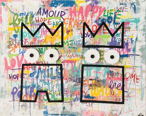 AMOUR DE POTES van Mam, Schilderij te koop op Singulart