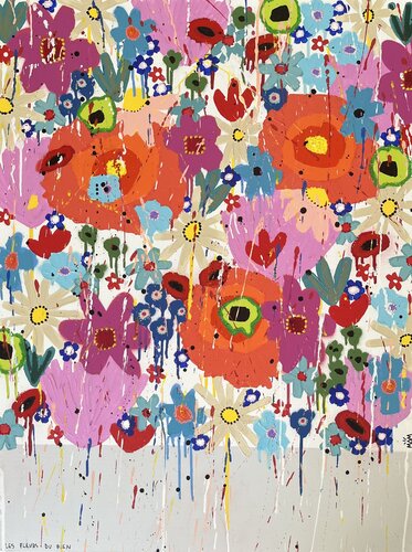 Les Fleurs du Bien van Mam, Schilderij te koop op Singulart