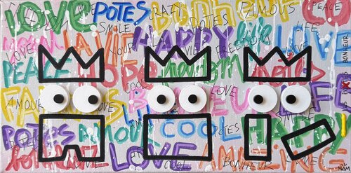 LES 3 POTES van Mam, Schilderij te koop op Singulart