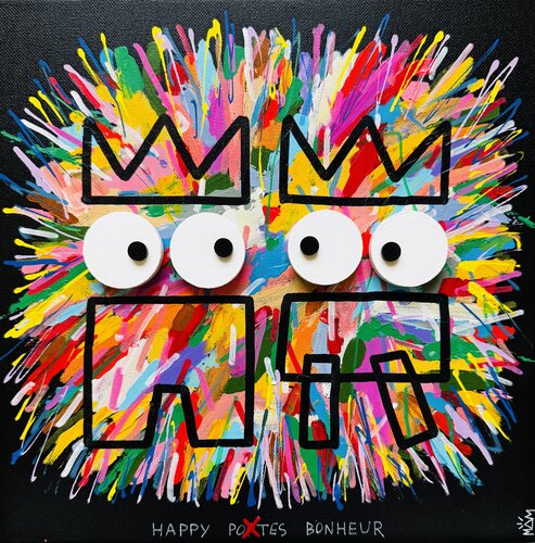 HAPPY POTES van Mam, Schilderij te koop op Singulart