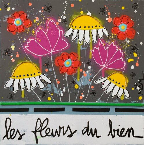 LES FLEURS DU BIEN  N516 van Mam, Schilderij te koop op Singulart