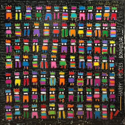 Happy potes bonheur van Mam, Schilderij te koop op Singulart