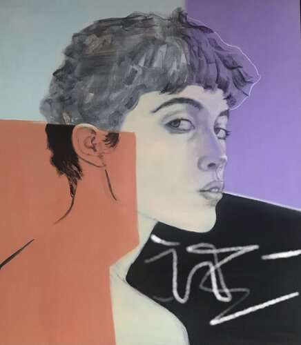 Ana en el espejo di martha escondeur, Pittura in vendita su Singulart