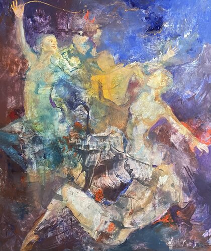 Los que cruzan el aire di martha escondeur, Pittura in vendita su Singulart