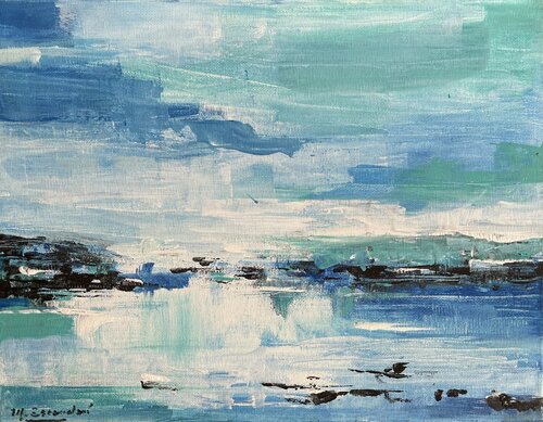 Laguna soñada by martha escondeur, 회화 for Sale on Singulart