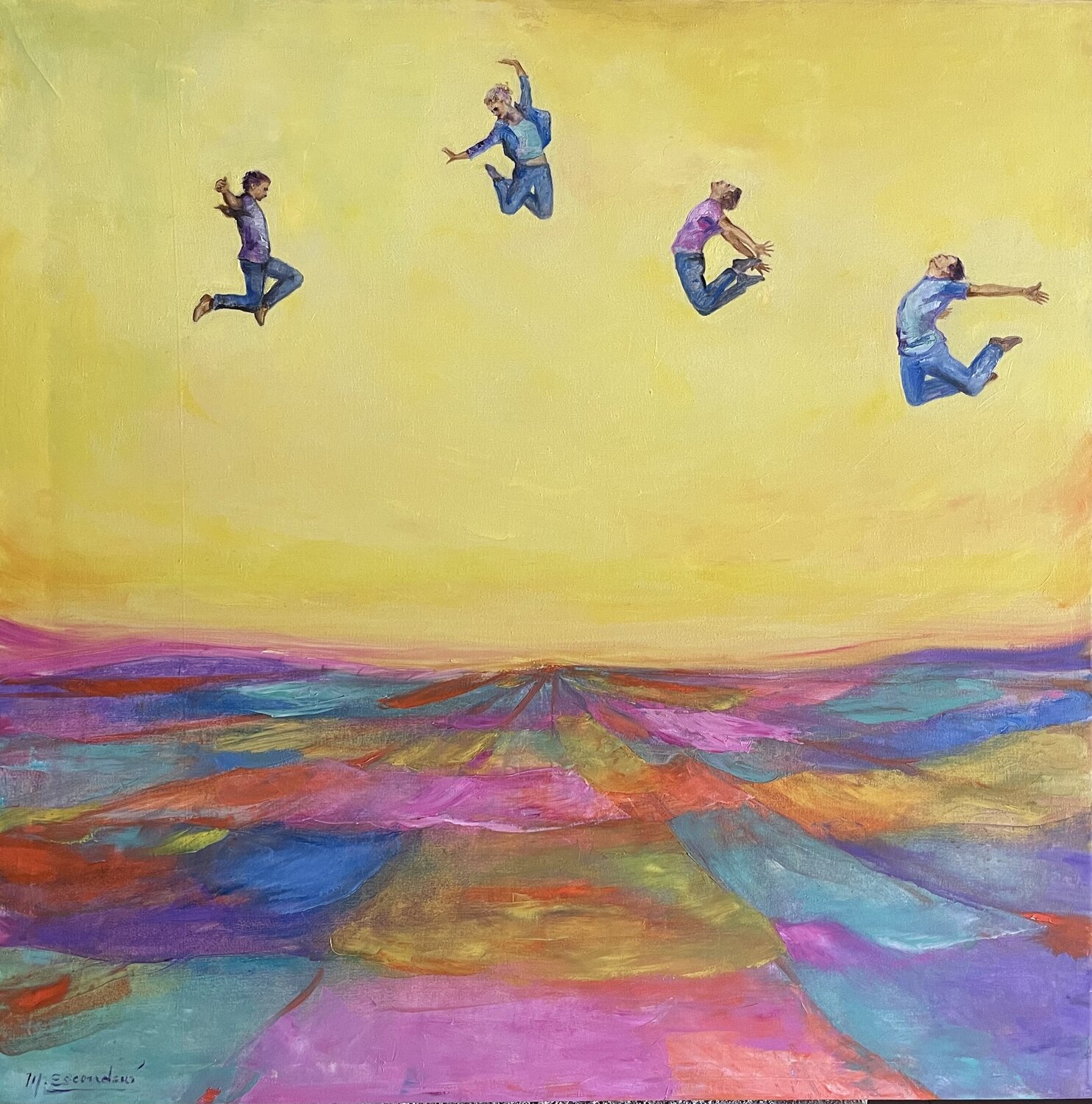 Personitas voladoras martha escondeur Original painting for sale
