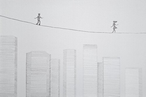 Over the City #1 von Painter Coded, Druck kaufen auf Singulart