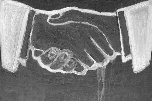Handshake #1 van Painter Coded, Andere media te koop op Singulart