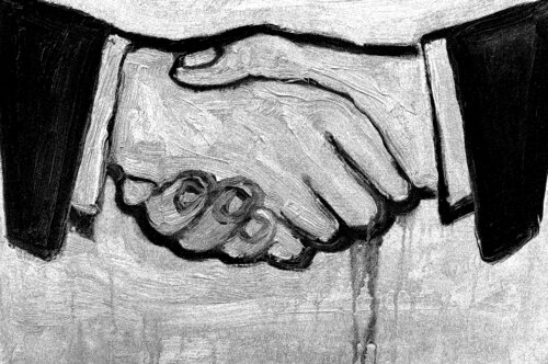 Handshake #2 van Painter Coded, Andere media te koop op Singulart