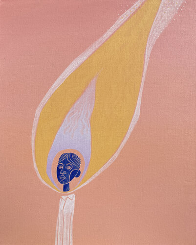 Al calor de la llama di Felix zilinskas, Pittura in vendita su Singulart