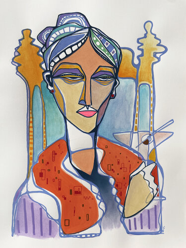 Madame Barcelona by Felix zilinskas, 회화 for Sale on Singulart