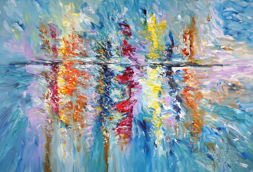 Seaside Rendezvous XL 6 van Peter Nottrott, Schilderij te koop op Singulart