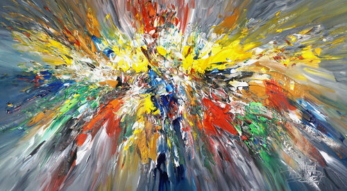 Vitality Anthracite L 1 van Peter Nottrott, Schilderij te koop op Singulart